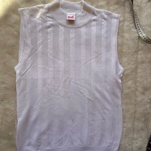 Mondi White Ribbed Knit Top